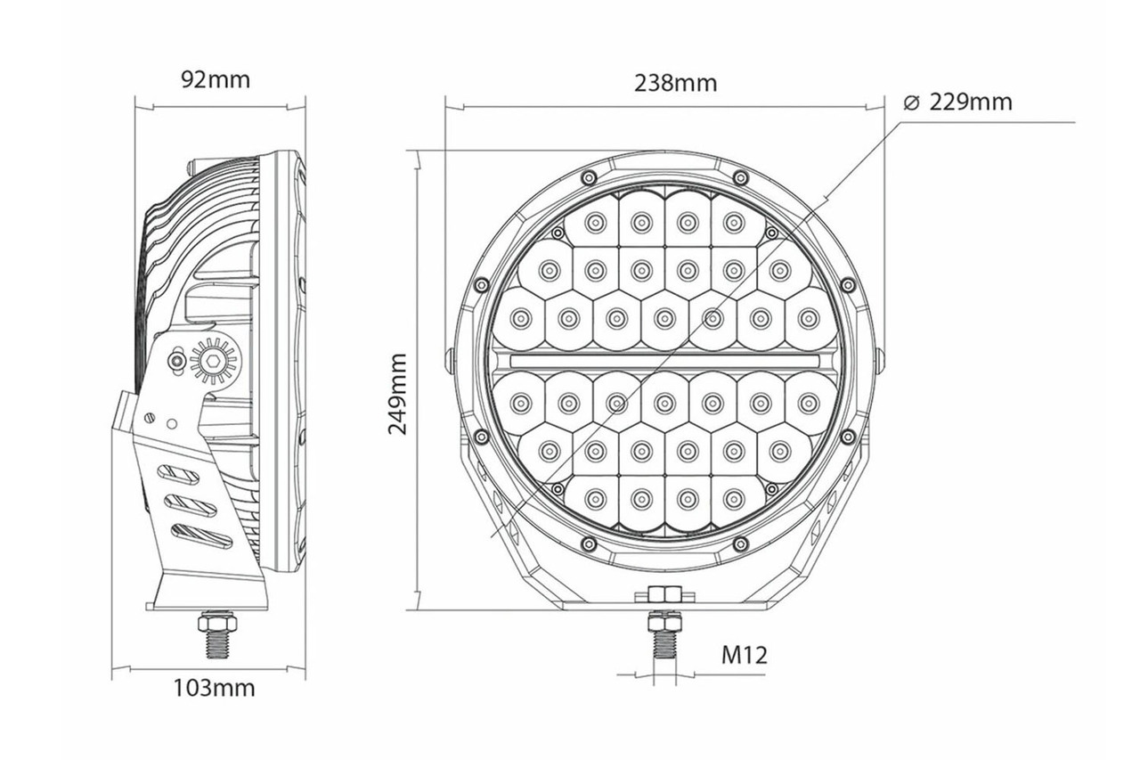 Luces LED 9'' Meteor Ironman 4x4 | ILED9M - Image 3
